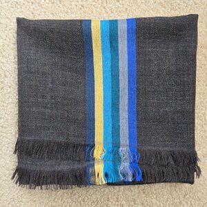 NWOT Ahujasons Wool Lightweight Stripe Scarf